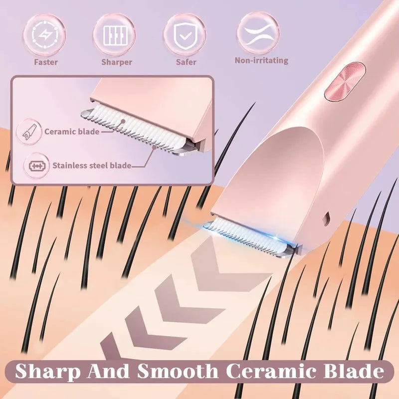 Smooth Glide Beauty 2026 Waterproof electric shaver & Bikini trimmer-Gentle full Body hair removal